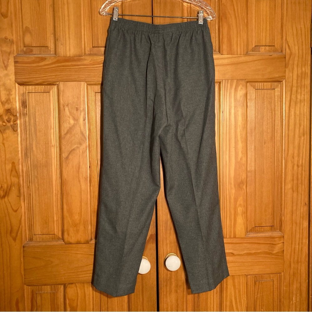 NWOT Donnkenny Petite Vintage 90s Pants Pull On Elastic Waist Gray Size 14P